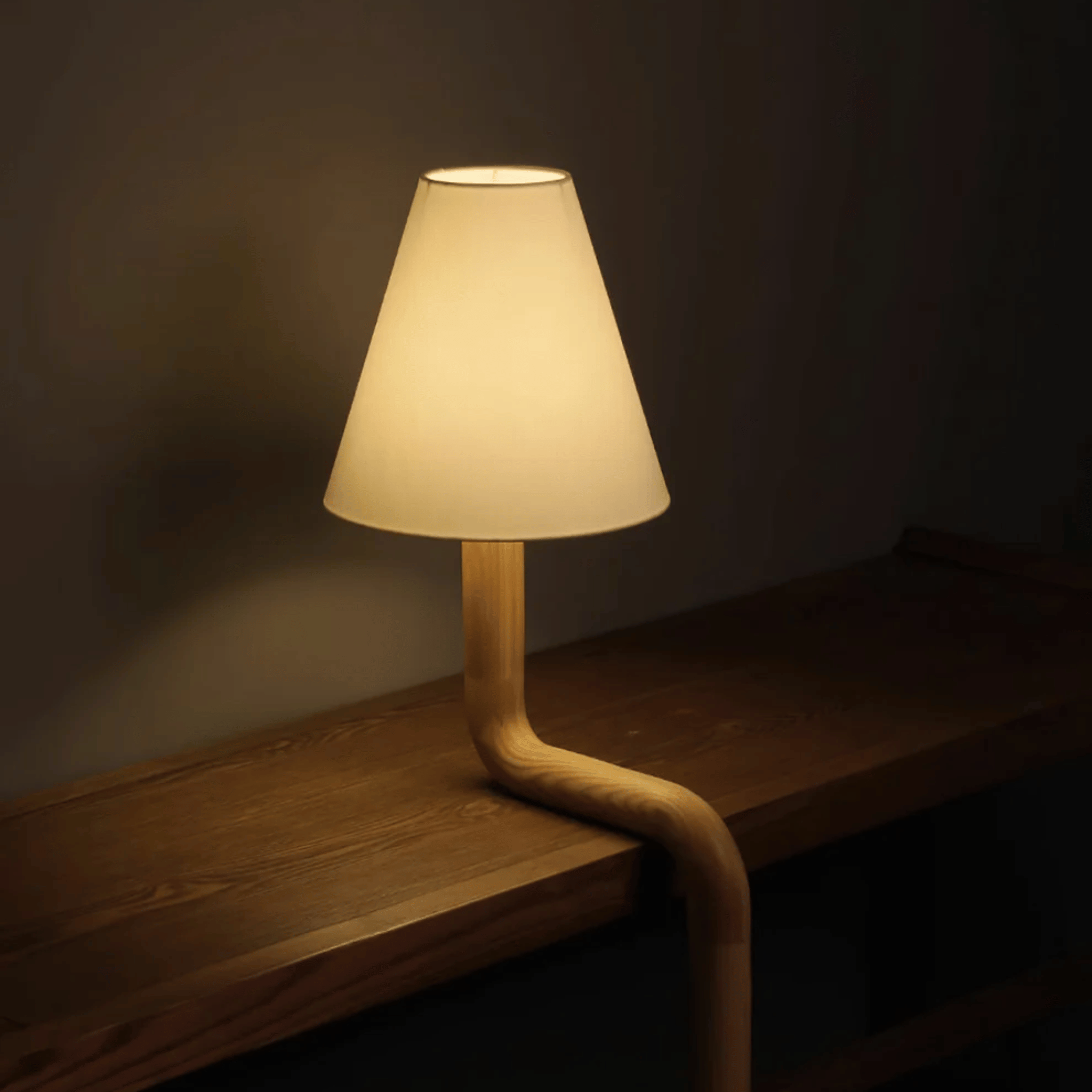Varma Artisan Solid Wood Table Lamp Warm LED Light, Lamps, Nordic