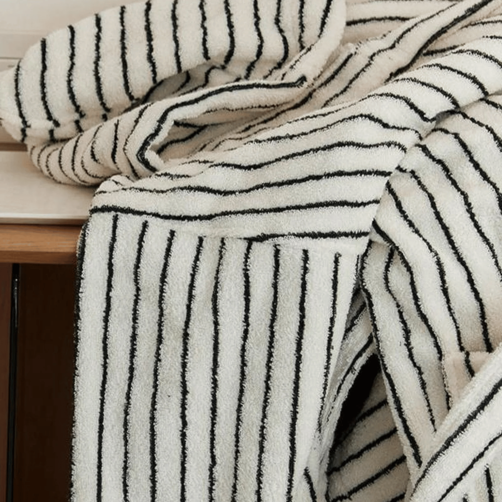 Organic Cotton Jacquard Bathrobe — Spa Luxury, Robes, Varme Stripe