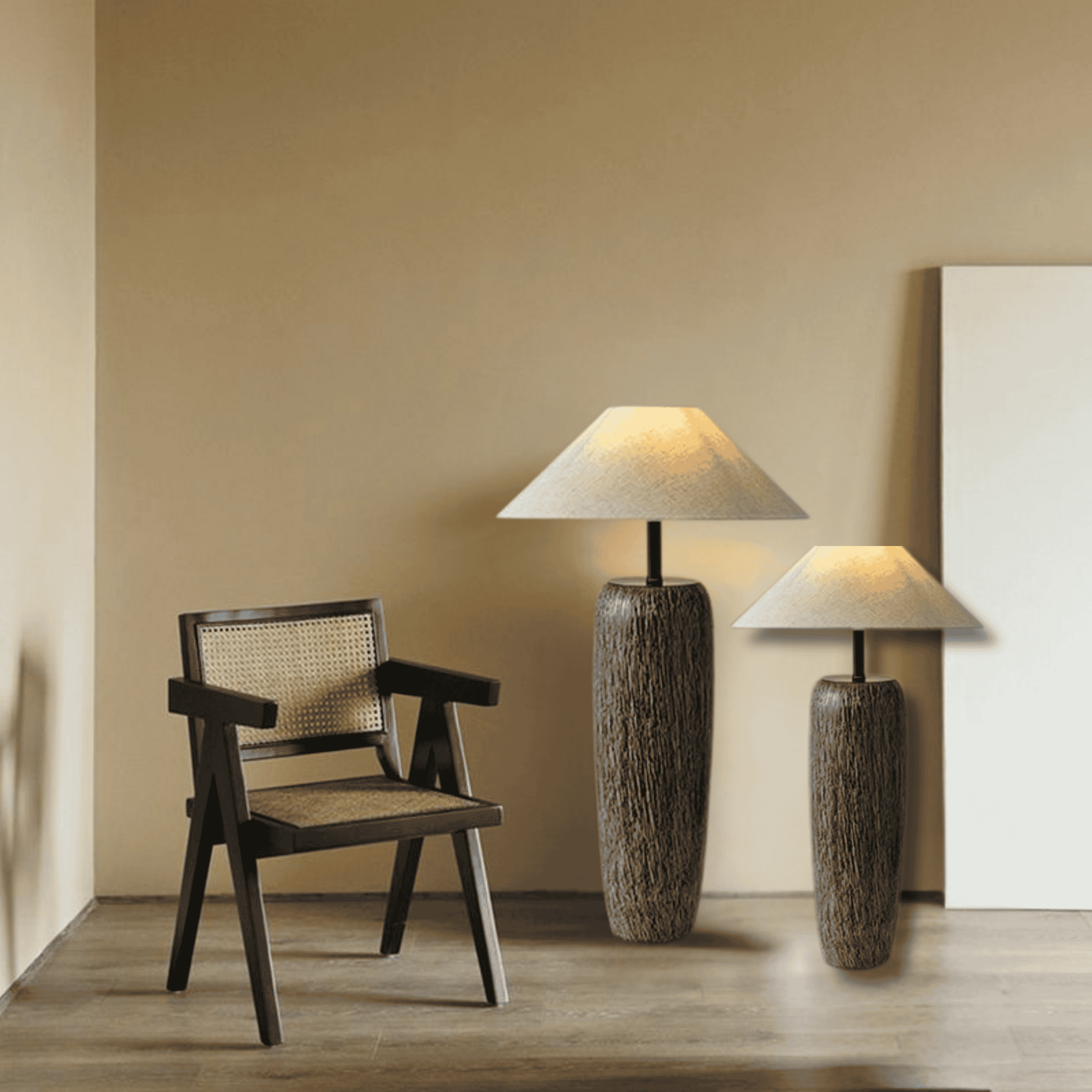 Japanese Ceramic Floor Lamp Vintage Nordic Design, Lamps, Vasten Artisan