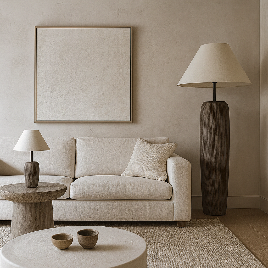 Japanese Ceramic Floor Lamp Vintage Nordic Design, Lamps, Vasten Artisan