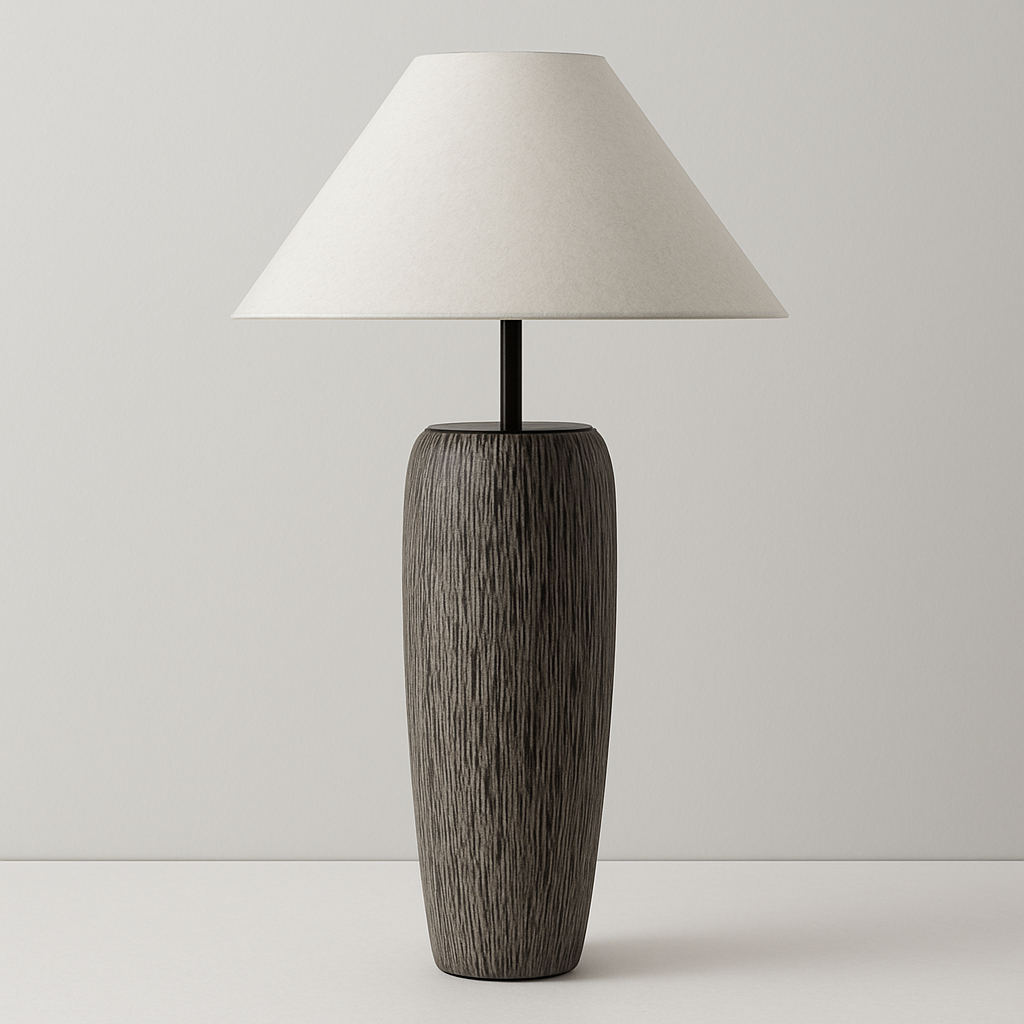 Japanese Ceramic Floor Lamp Vintage Nordic Design, Medium, Lamps, Vasten Artisan