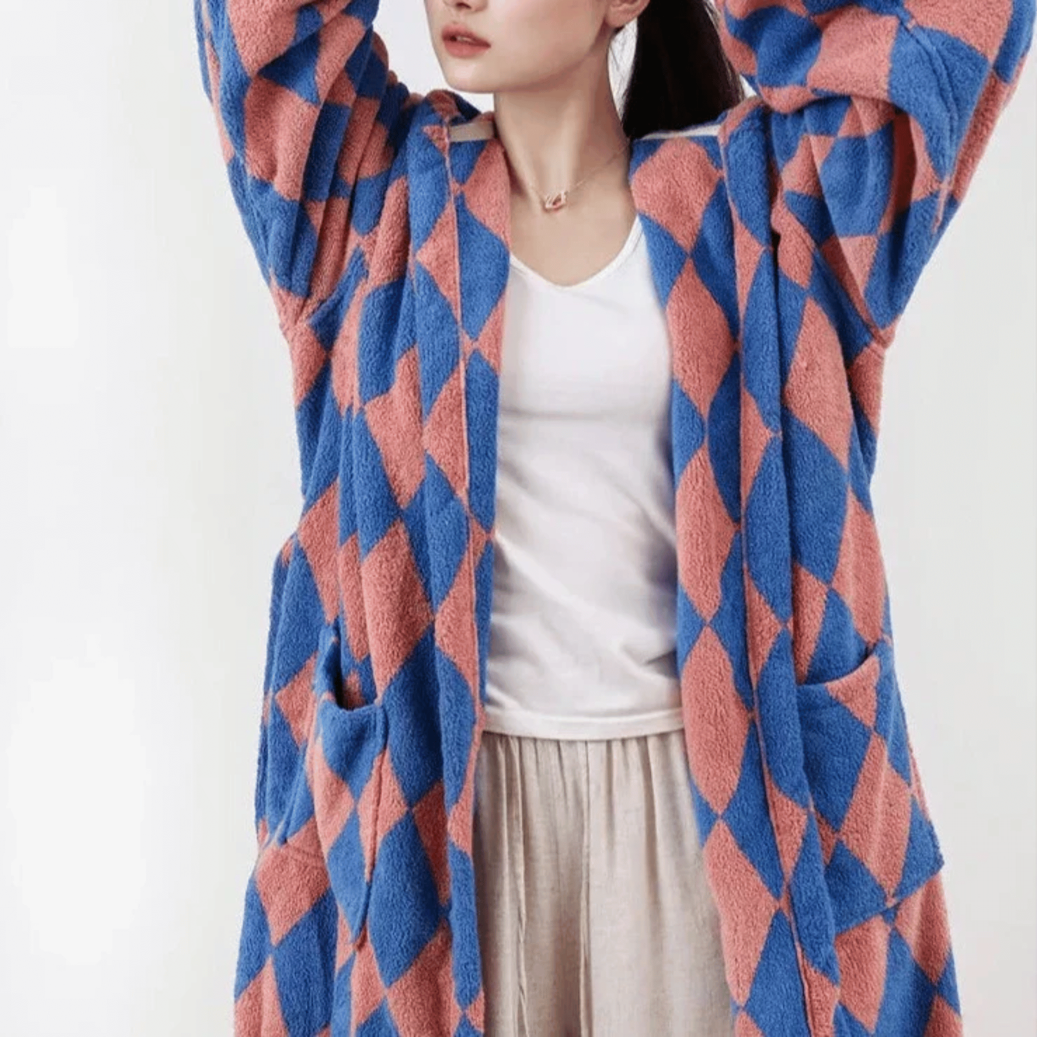 Organic Cotton Jacquard Bathrobe — Spa Hotel Feel, Robes, Vevra Luxury