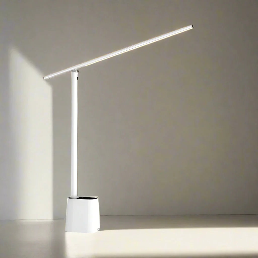 Vikly Dimmable LED Desk Lamp with Eye Protection, White, Lamps, Foldable