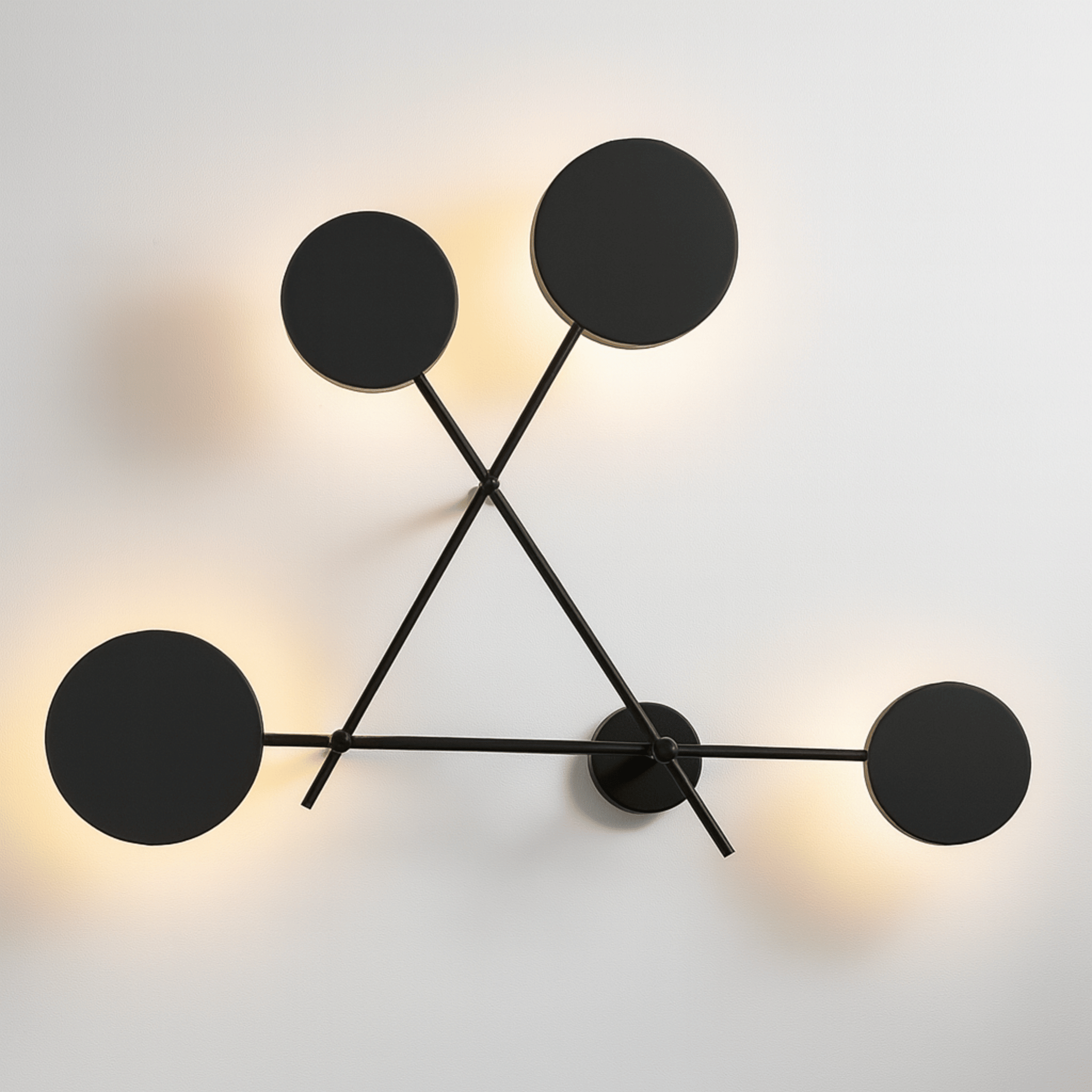 Vindla Geometric LED Wall Lamp – Nordic Minimal, Small Black, Light Fixtures, Design