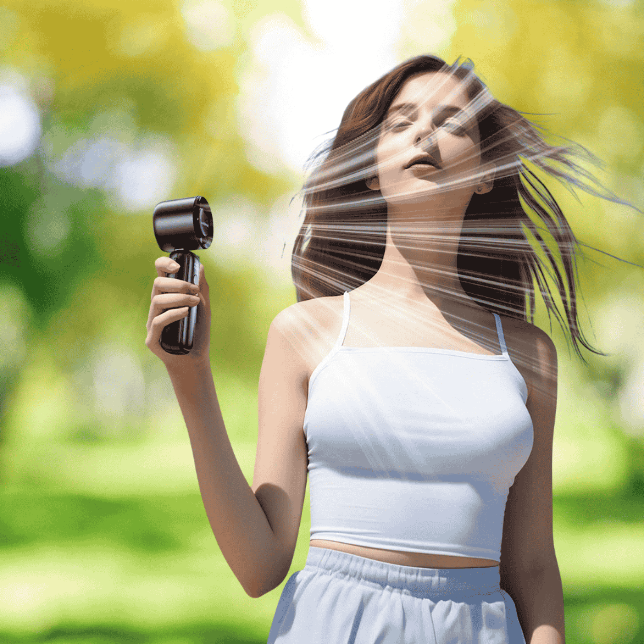 Vindra Cordless Foldable Fan with 6 Speed Settings, Ceiling Fans, Portable Rechargeable Speeds