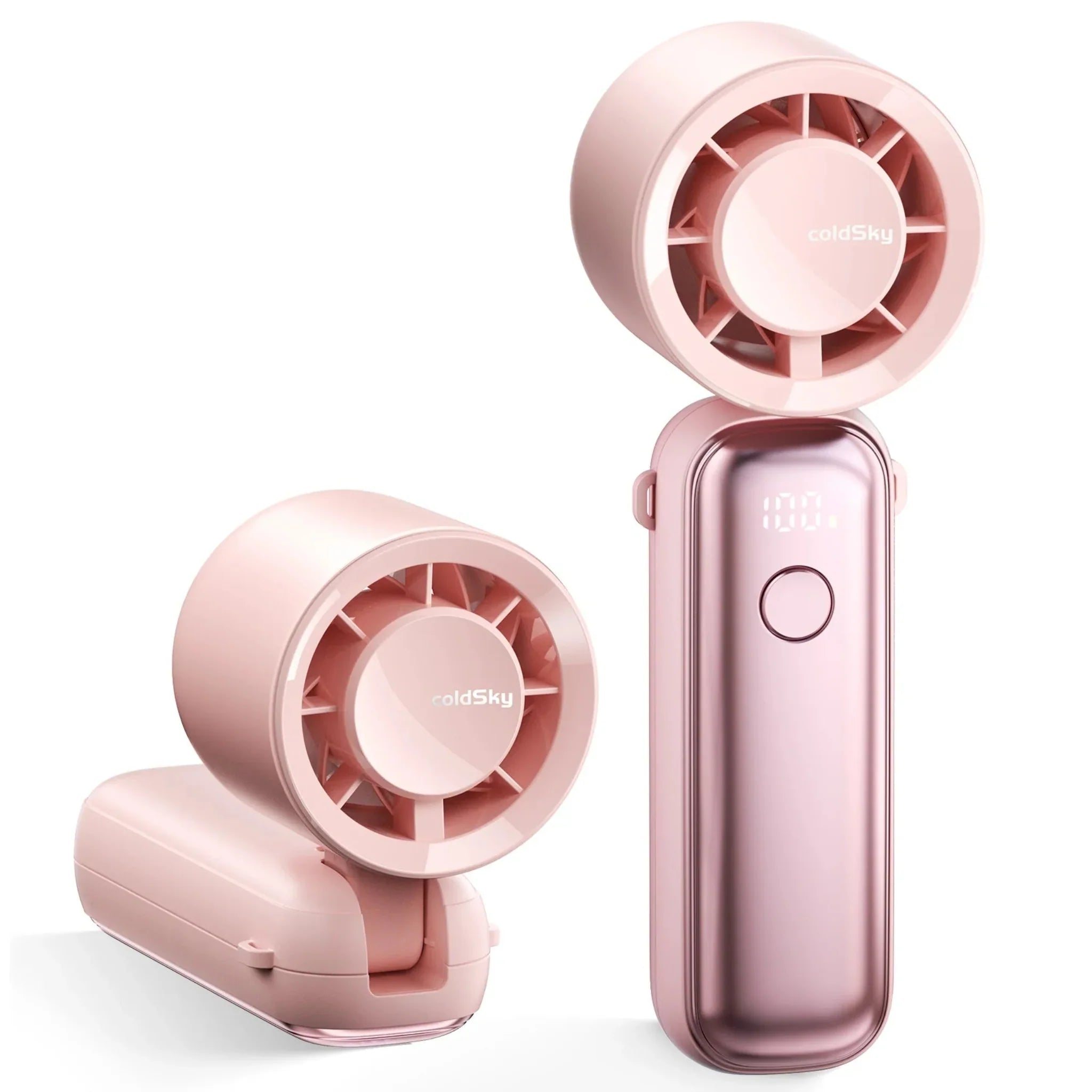 Vindra Cordless Foldable Fan with 6 Speed Settings, Purple, Ceiling Fans, Portable Rechargeable Speeds