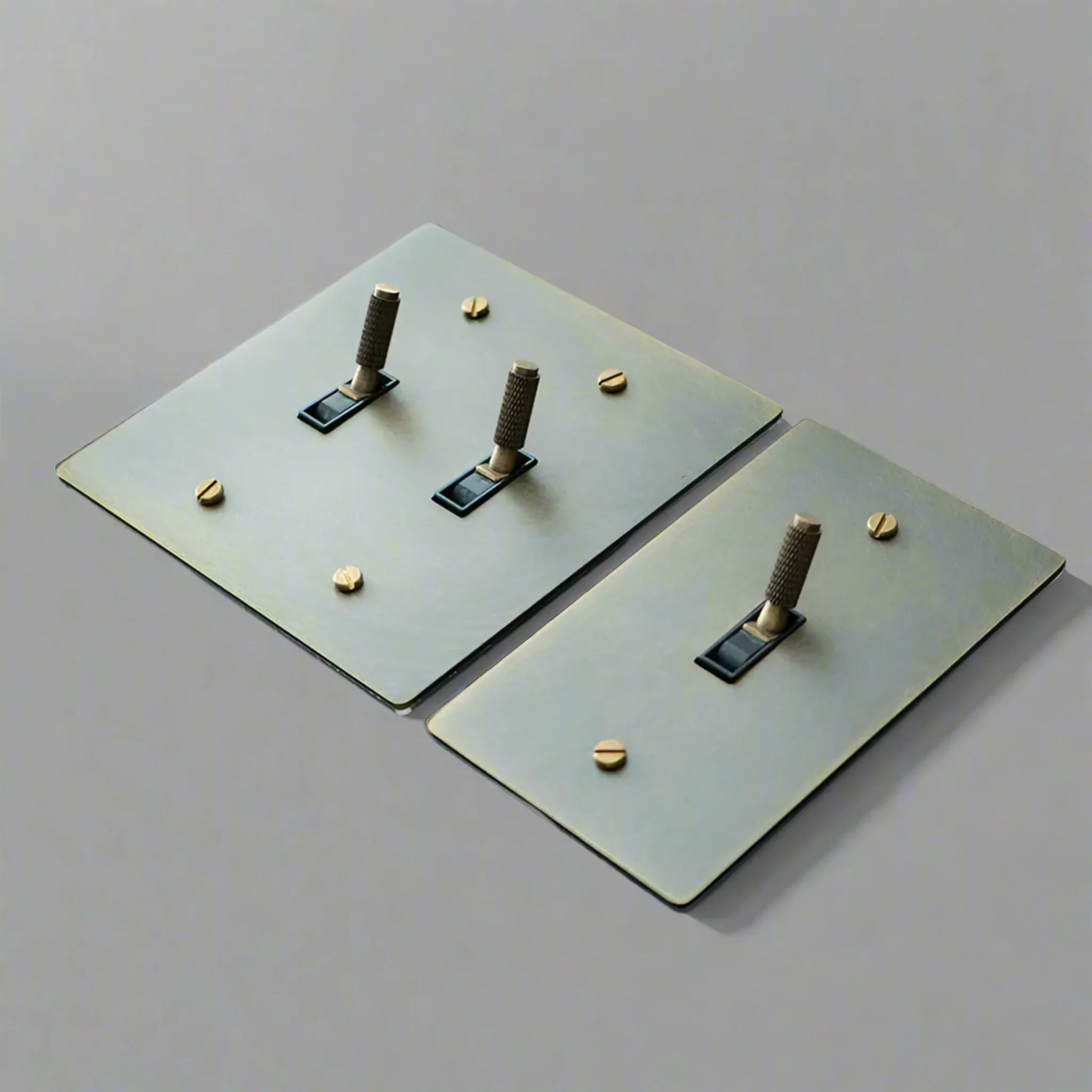 Vrida Bronze Brass Toggle Switch Panel - UL Listed, Single-Pole Switches, UL-Certified