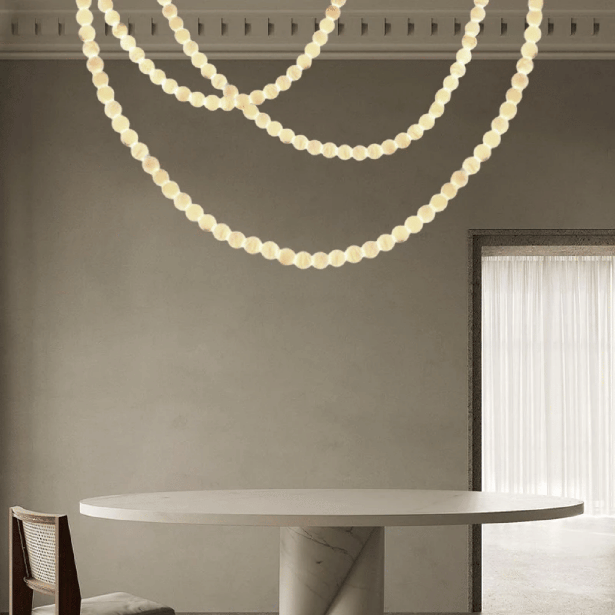 Alvsten Alabaster Marble Pendant Light Nordic, Ceiling Fixtures, Cascading