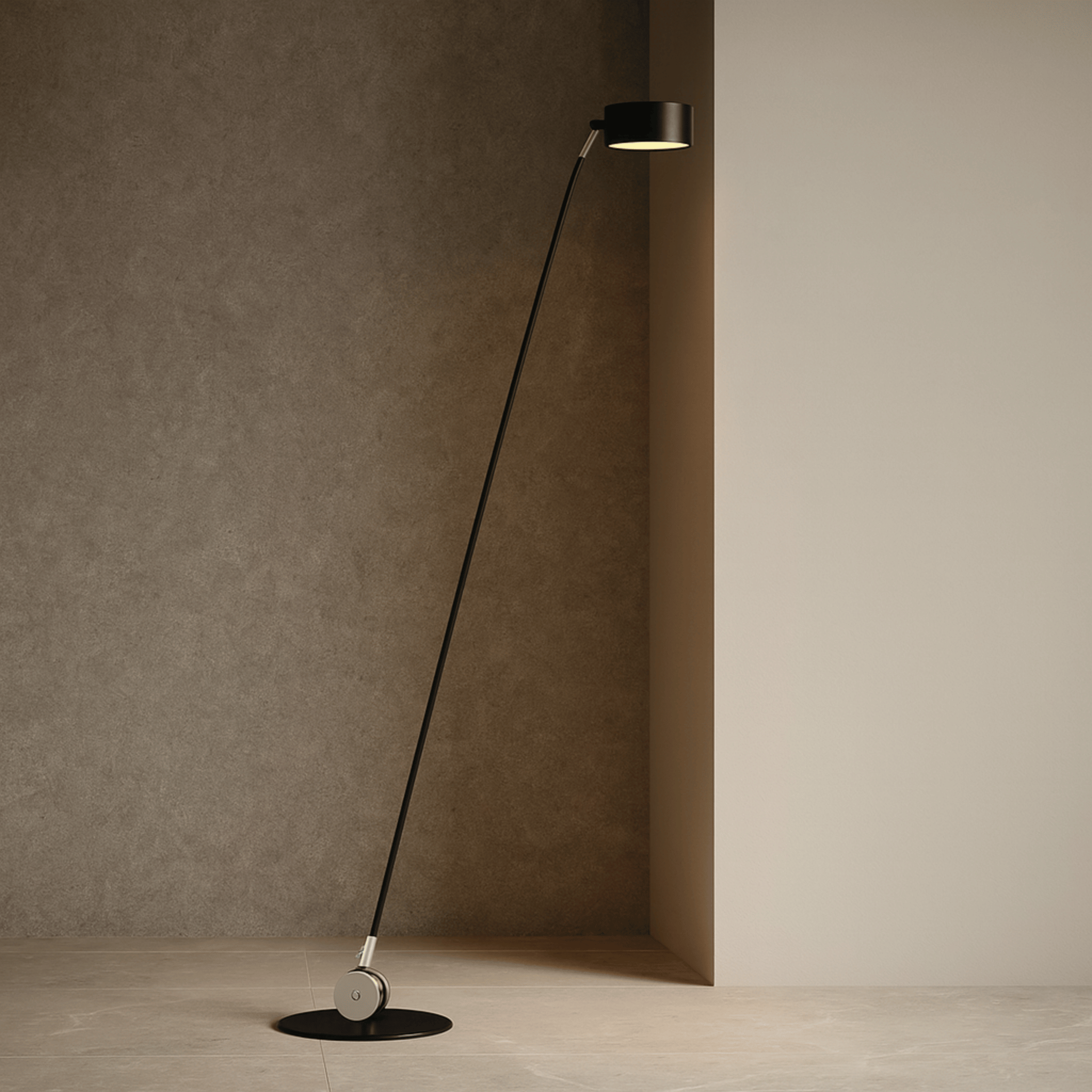 Bøyve Minimalist Arc Floor Lamp with Tricolor LED, Lamps, Matte Black