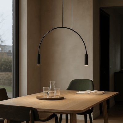 Translation missing: en.Buela Black Semi Circle Pendant Light for Dining, Ceiling Fixtures, Geometric