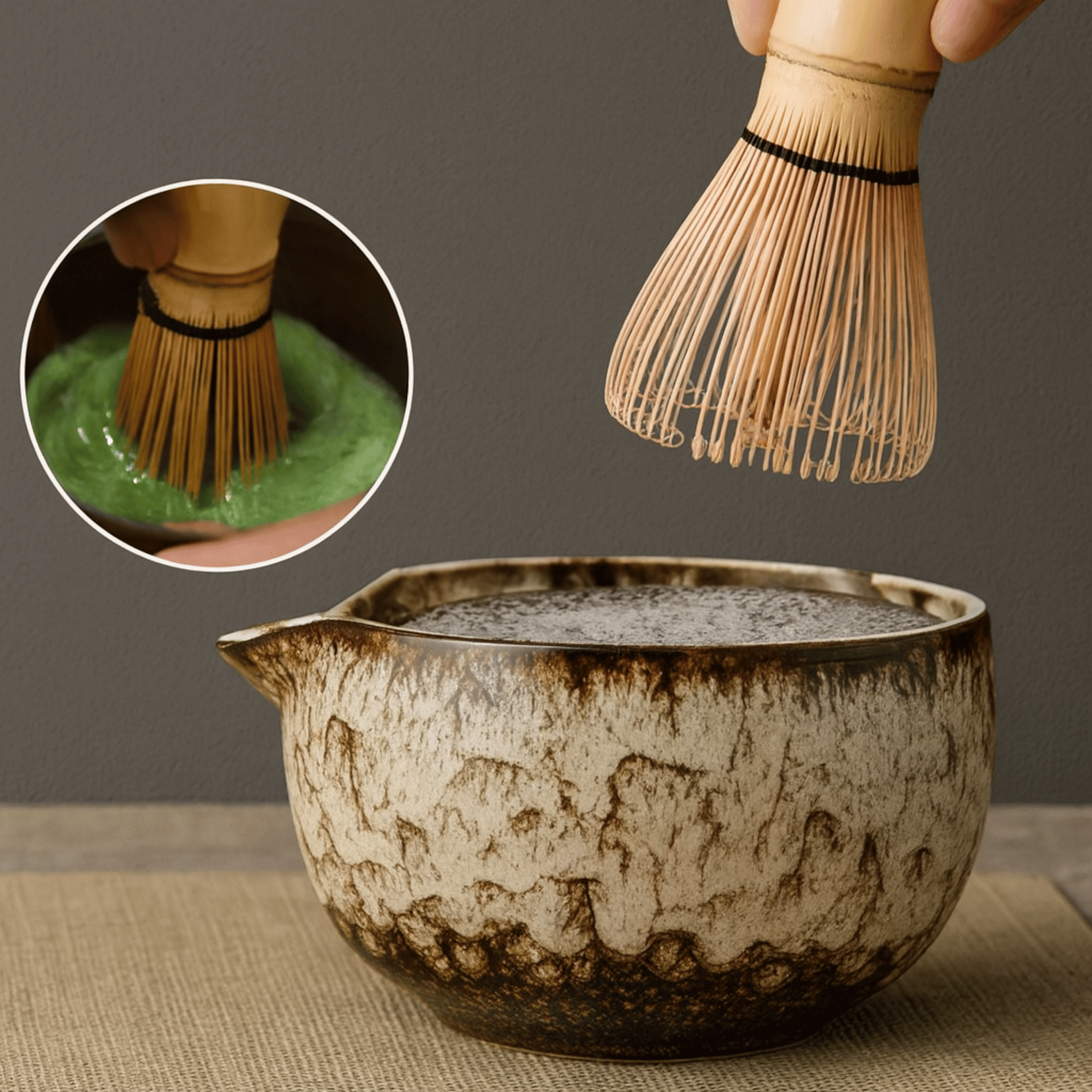 Complete Japanese Matcha Tea Set with Bamboo Whisk, Sets, Bylge 6-Piece Ceramic