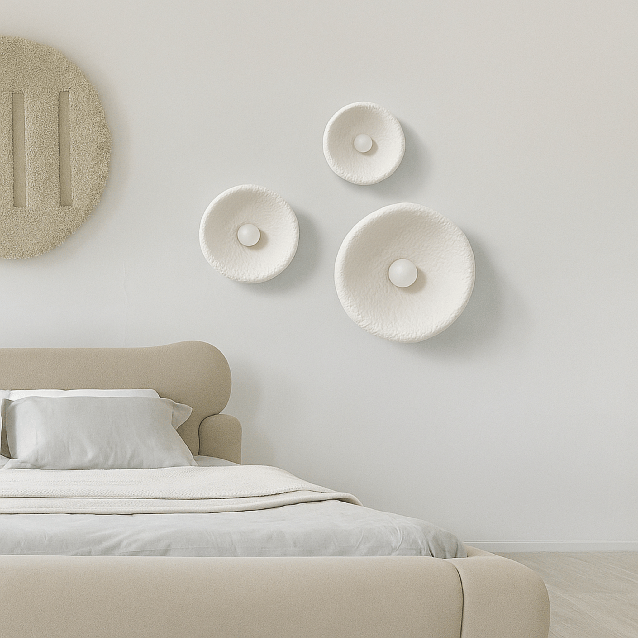 Minimalist Wabi-Sabi Wall Lamp Frosted Glass, Light Fixtures, Dimma Resin