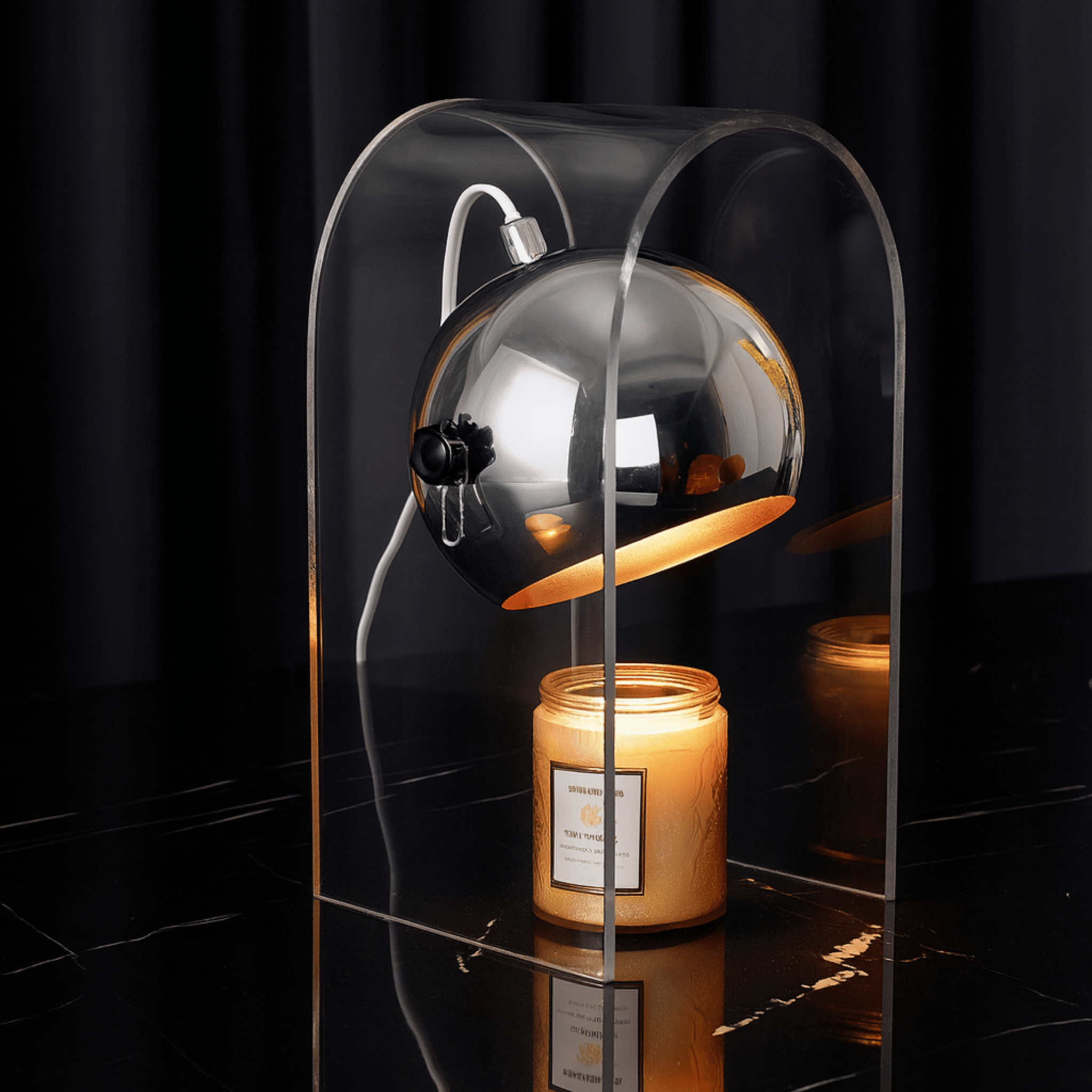 Frosted Glass Candle Warmer Lamp with Dimmer, Table Lamps, Doftlys