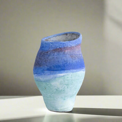 Translation missing: en.Dyvna Blue Gradient Ceramic Vase for Modern Decor, Ocean, Vases, Home
