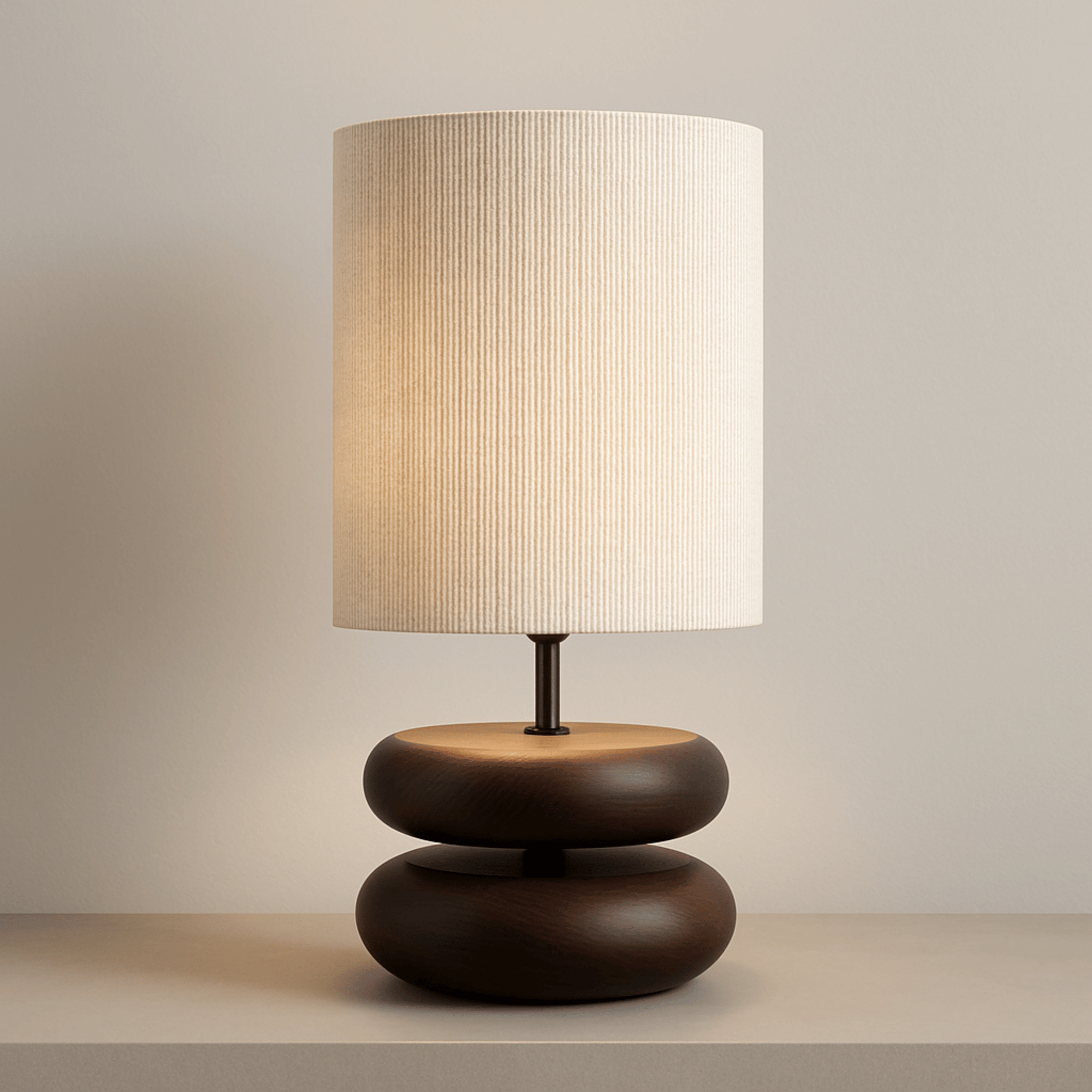 Solid Walnut Wood Table Lamp — Wabi-Sabi by Skonne, Lamps, Elvsten