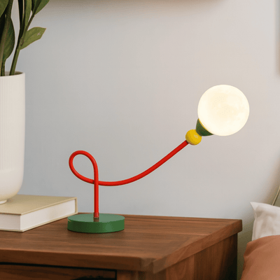 Farglo Colorful Bauhaus Table Lamp with Glass Shade, Lamps, Macaron Retro