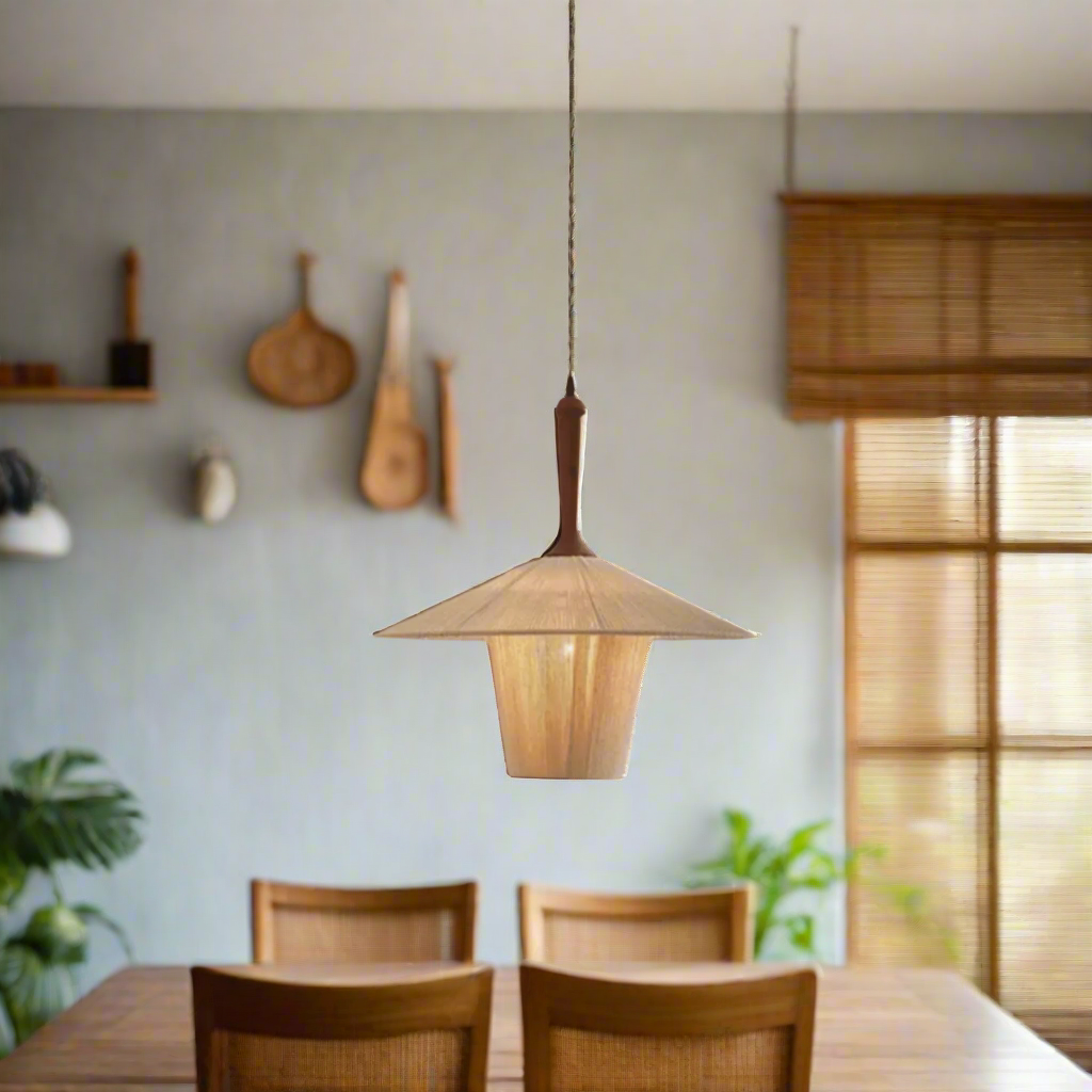 Fletta Woven Bamboo Pendant Light – Nordic Design, Ceiling Fixtures, Style