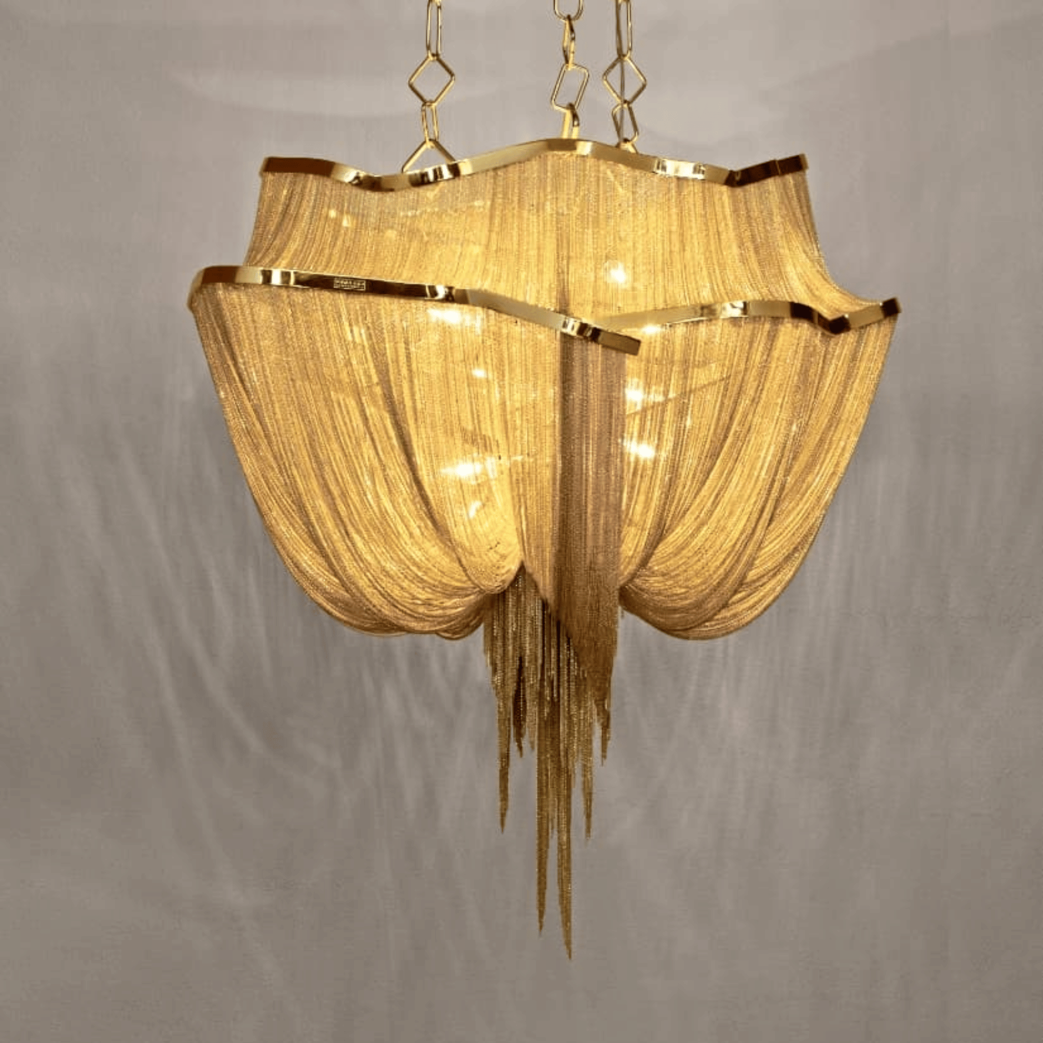 Gold Two-Tier European Retro Chandelier for Home, Chandeliers, Flovre