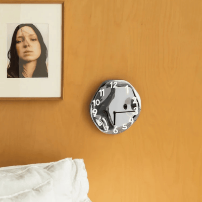 Translation missing: en.Glansa Ceramic Wall Clock with Chrome Finish, Clocks, Silent Quartz