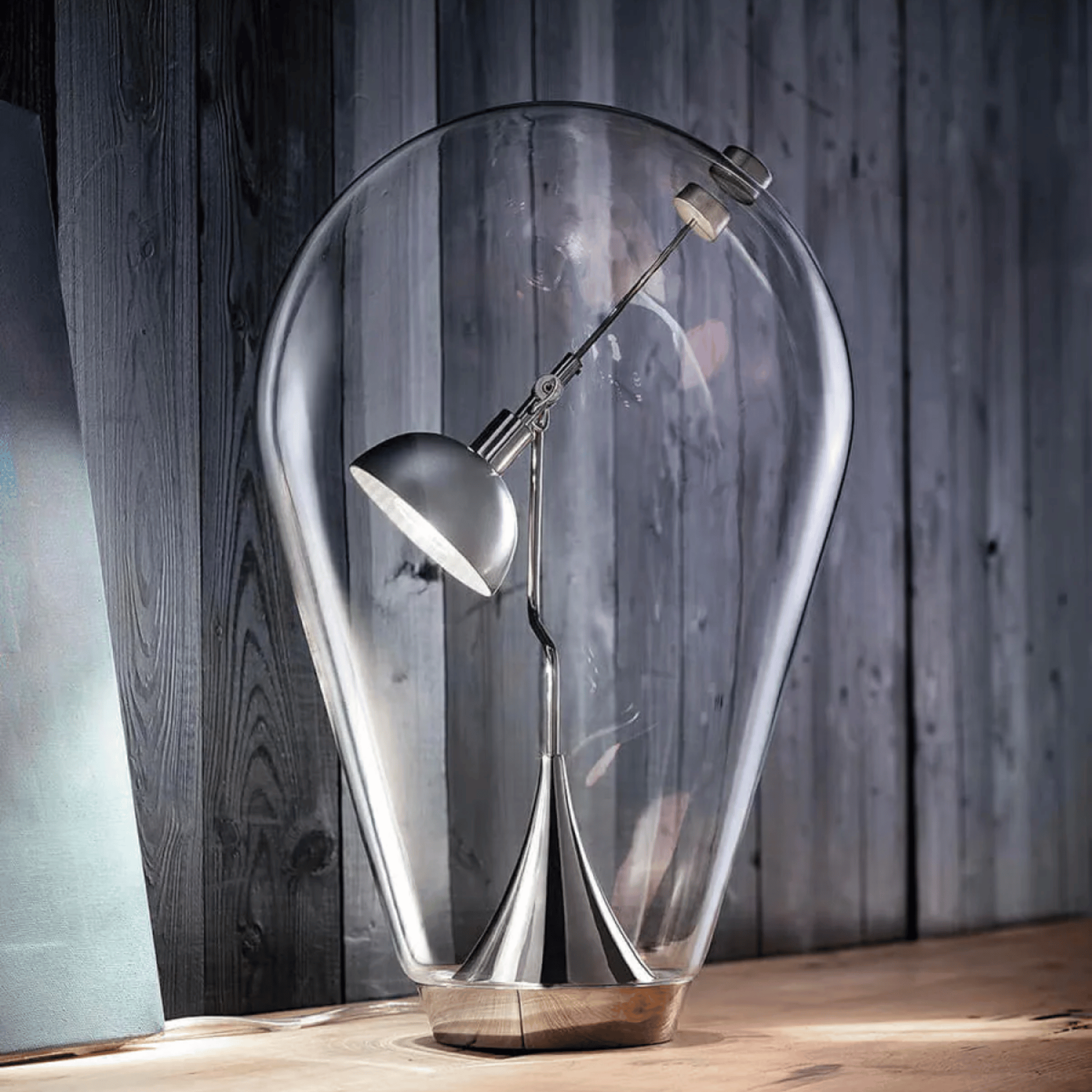 Vintage Glass Globe Table Lamp Warm 3000K LED, Lamps, Glasia 2 Sizes