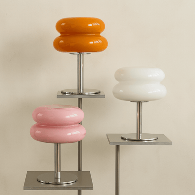 Translation missing: en.Colorful Stained Glass Table Lamp Tricolor Dimmer, Lamps, Gloda Macaron Bedside