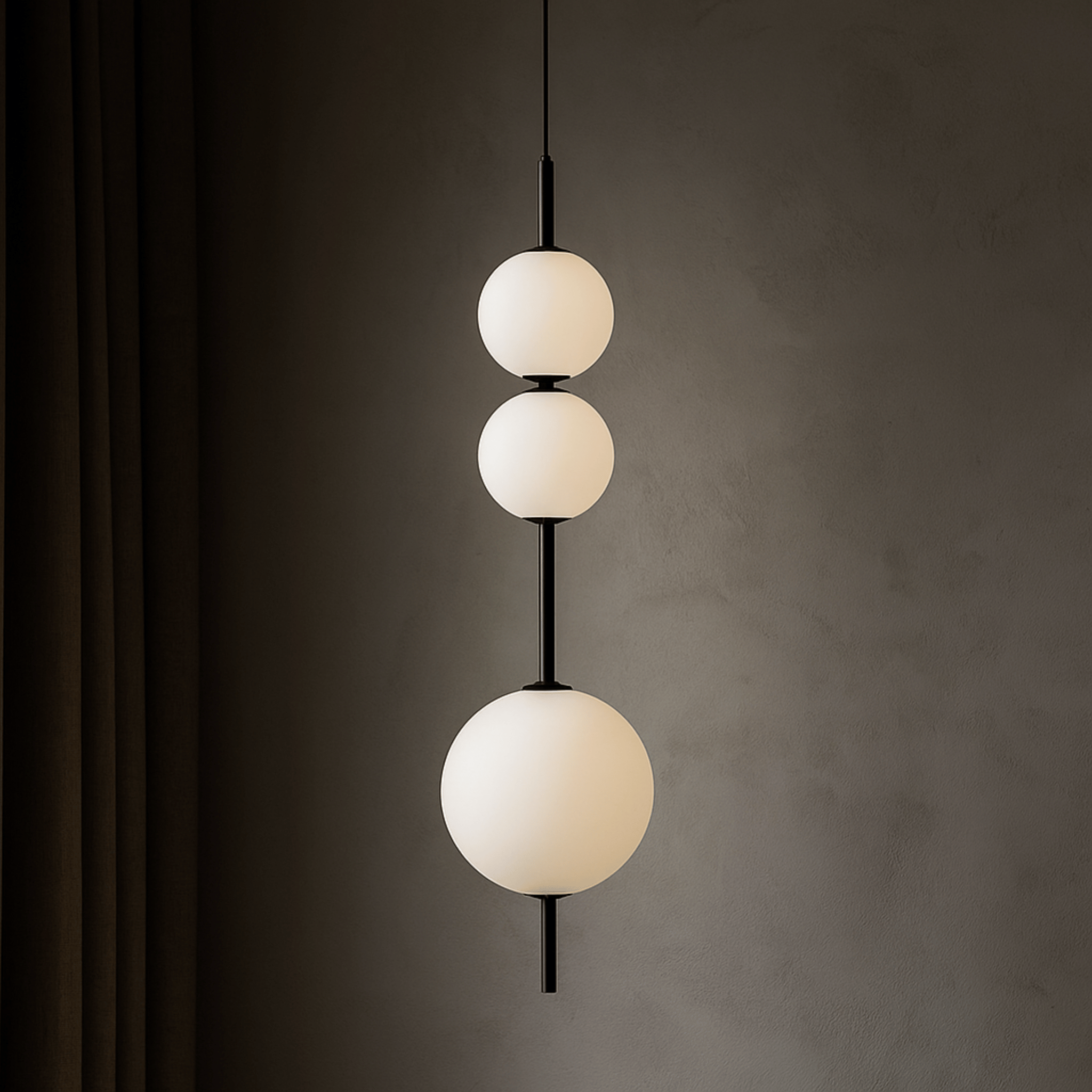 White Glass Ball Pendant Light — Nordic LED Design, Small / Cold, Ceiling Fixtures, Gloda Modern