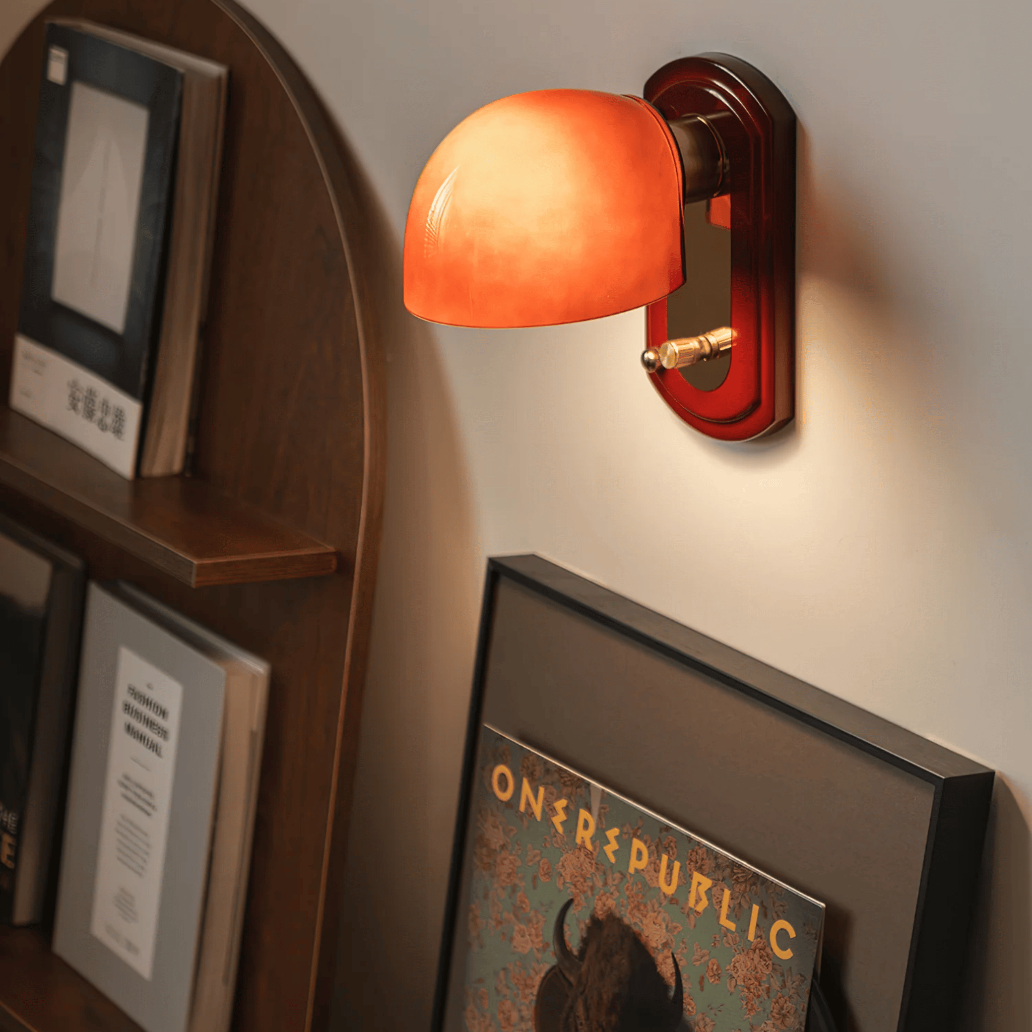 Orange Stained Glass Wall Sconce — Gloda by Skonne, Light Fixtures, Nordic