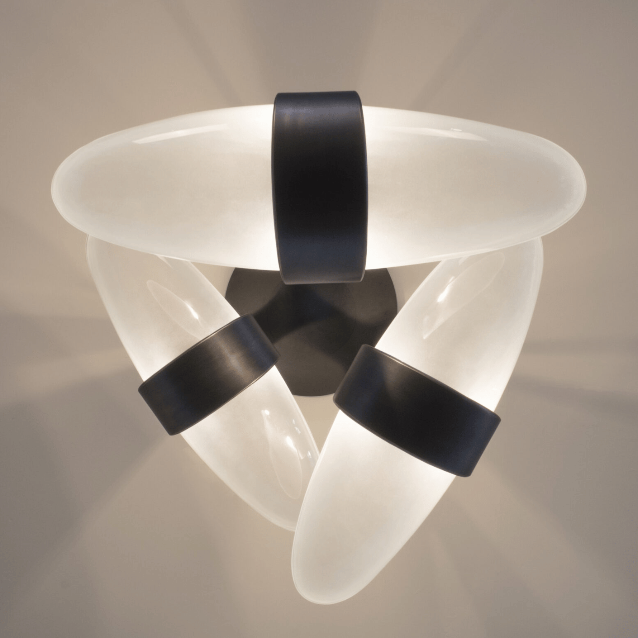 Nordic Glass Pendant Light for Bedroom and Dining, Ceiling Fixtures, Gloda in Leather