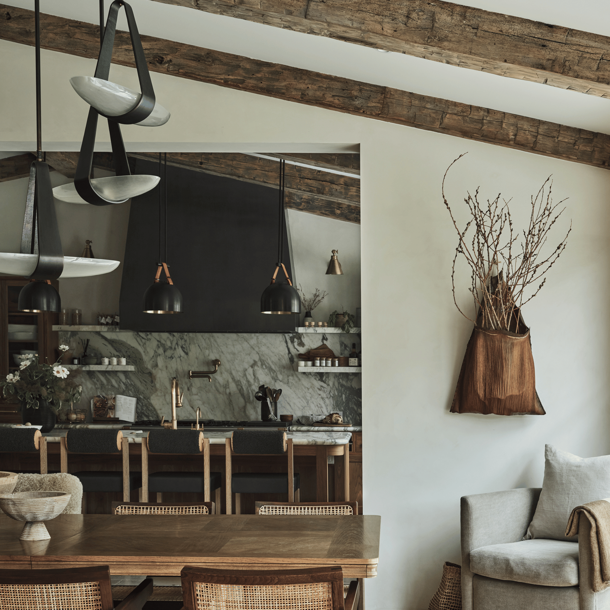 Nordic Glass Pendant Light for Bedroom and Dining, Ceiling Fixtures, Gloda in Leather