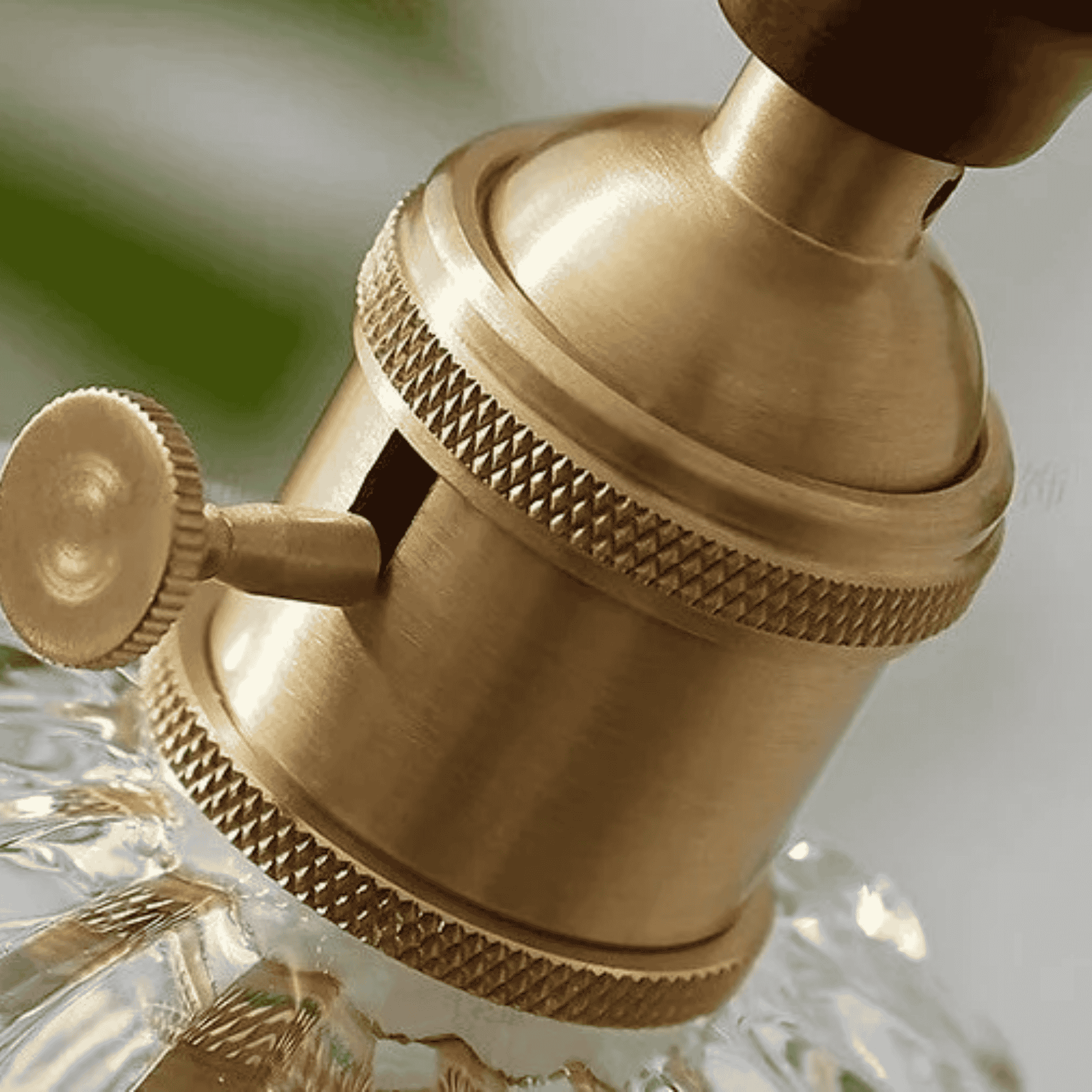 Gloda Brass Walnut Pendant Light for Dining Rooms, Ceiling Fixtures, French Style