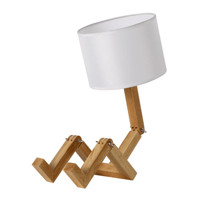 Translation missing: en.Glodbot Nordic Wooden Robot Table Lamp Warm Light, Desk Lamps, Handcrafted Solid Wood