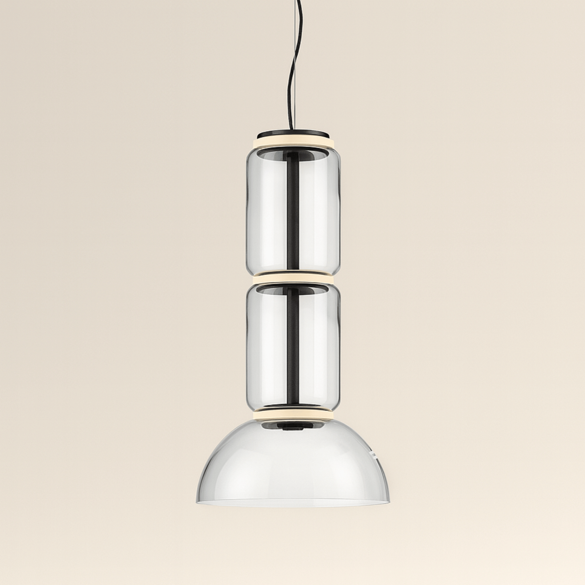 Nordic Hand-Blown Glass Dome Pendant Light 25W LED, Medium Lamp, Ceiling Fixtures, Glødform