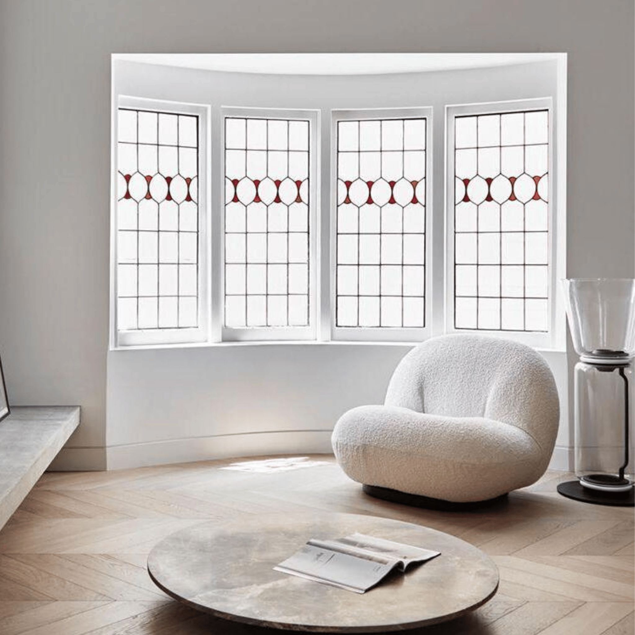 Glødra Sculptural Glass Floor Lamp Warm Nordic LED, Lamps, Hand-Blown