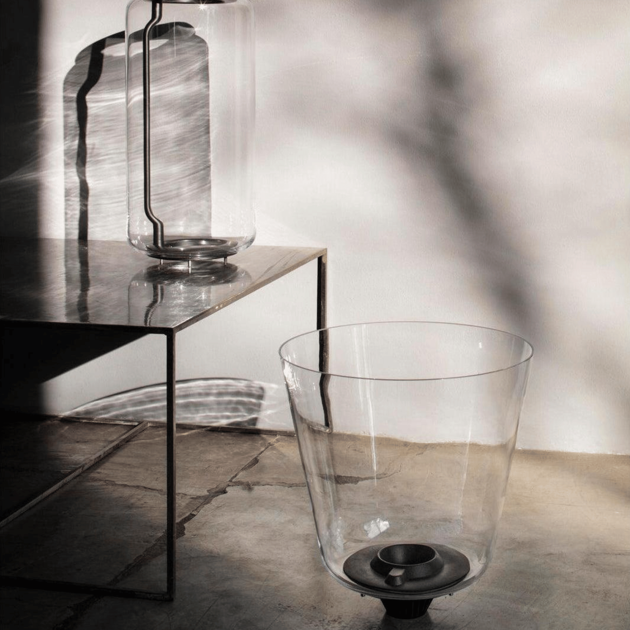 Glødra Sculptural Glass Floor Lamp Warm Nordic LED, Lamps, Hand-Blown