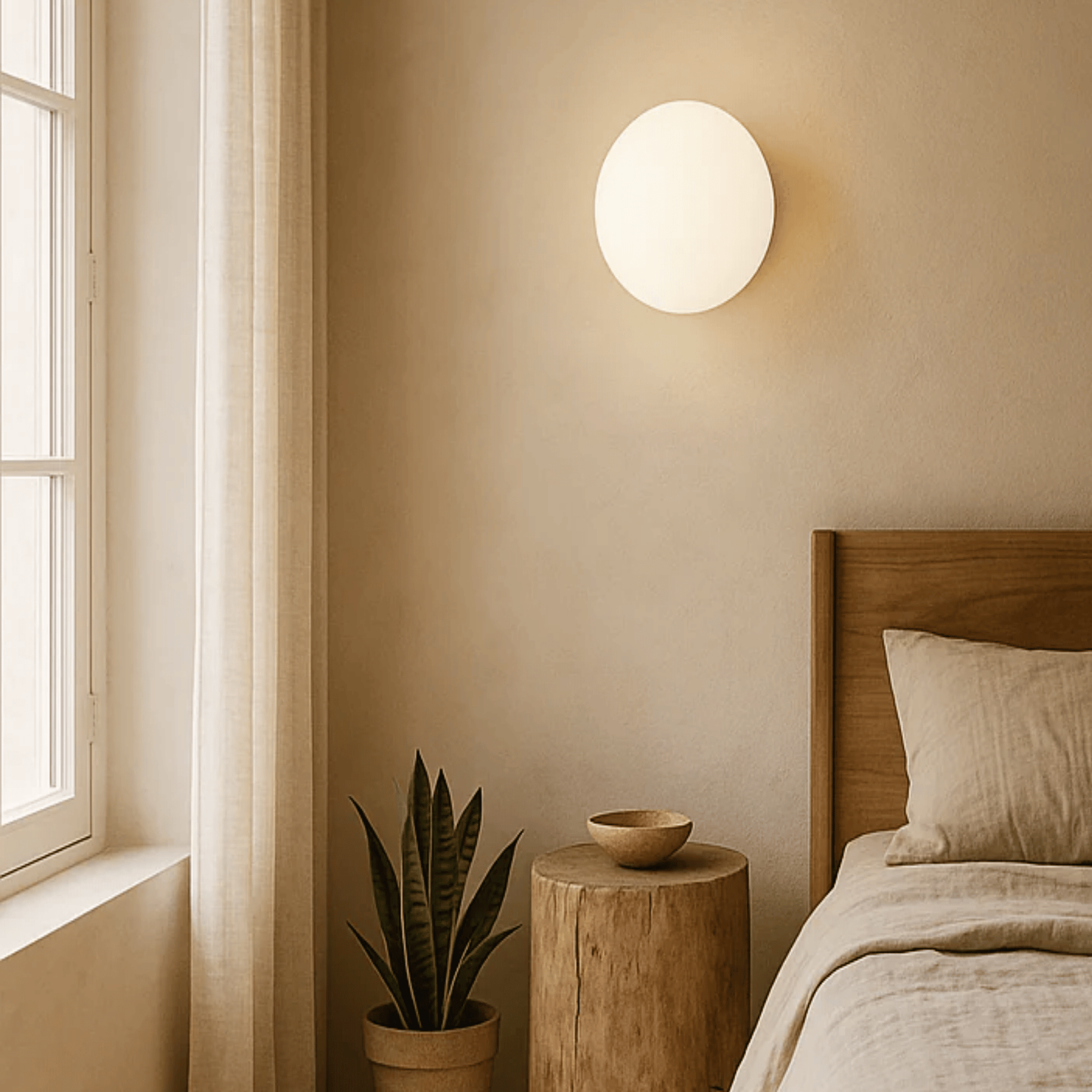 Glodra Scandinavian Glass Globe Wall Sconce Skonne, Light Fixtures, Nordic Frosted