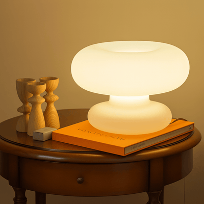 Translation missing: en.Glodring Donut Glass Table Lamp – Nordic Style, Lamps, White Frosted