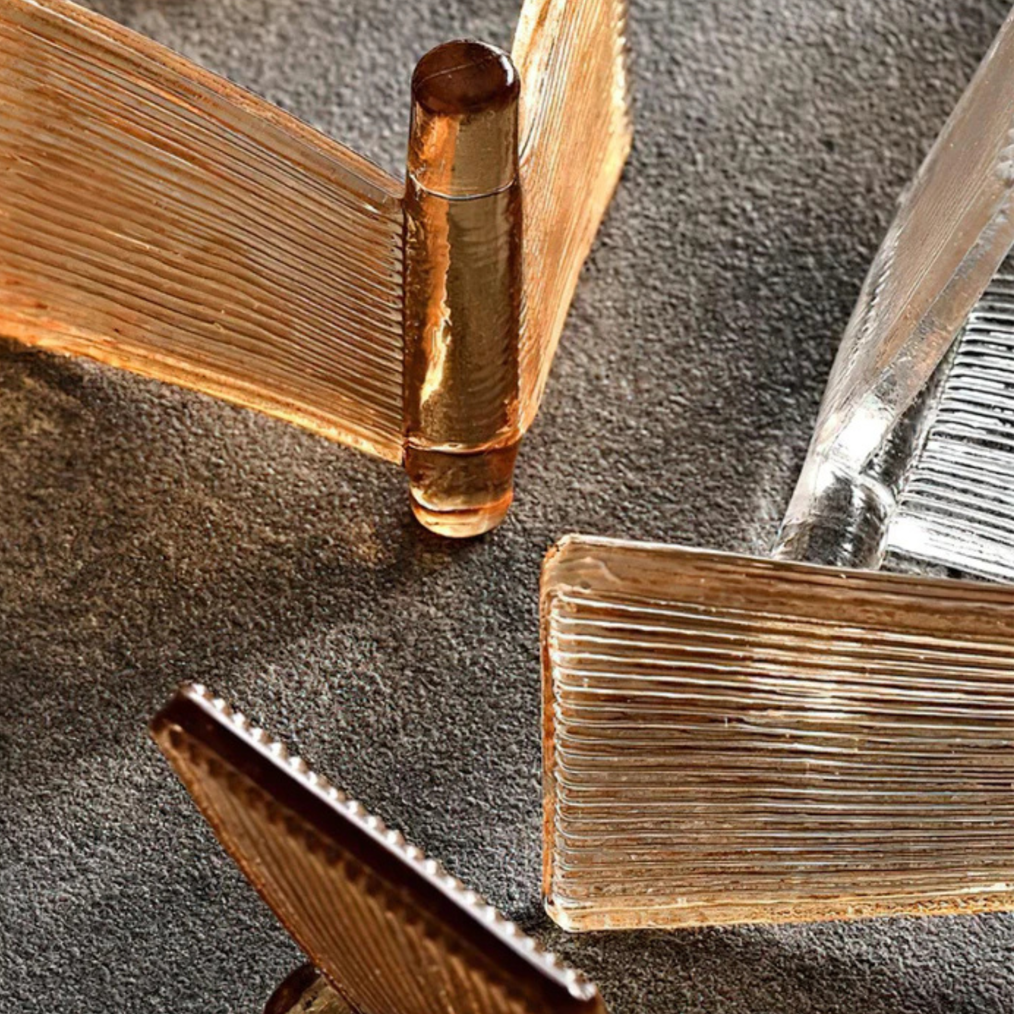 Art Deco Amber Glass Sconce — Nordic Design Skonne, Wall Light Fixtures, Glödra Stained