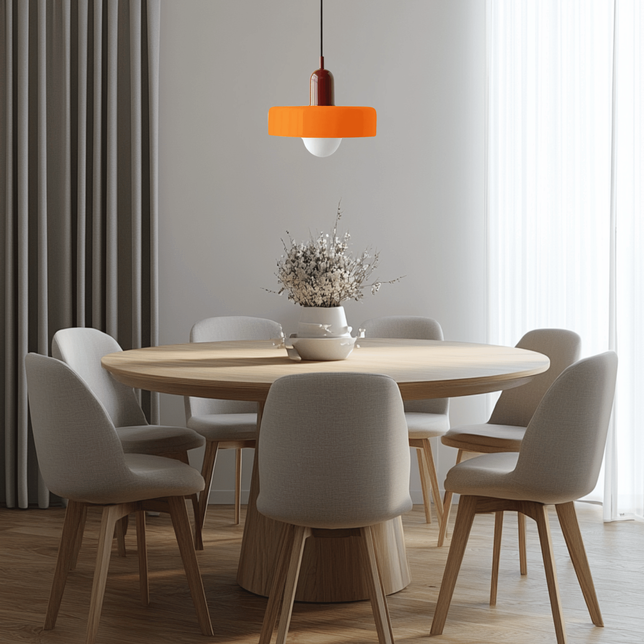 Nordic Bauhaus Glass Pendant Light for Dining Room, Ceiling Fixtures, Glödra Retro