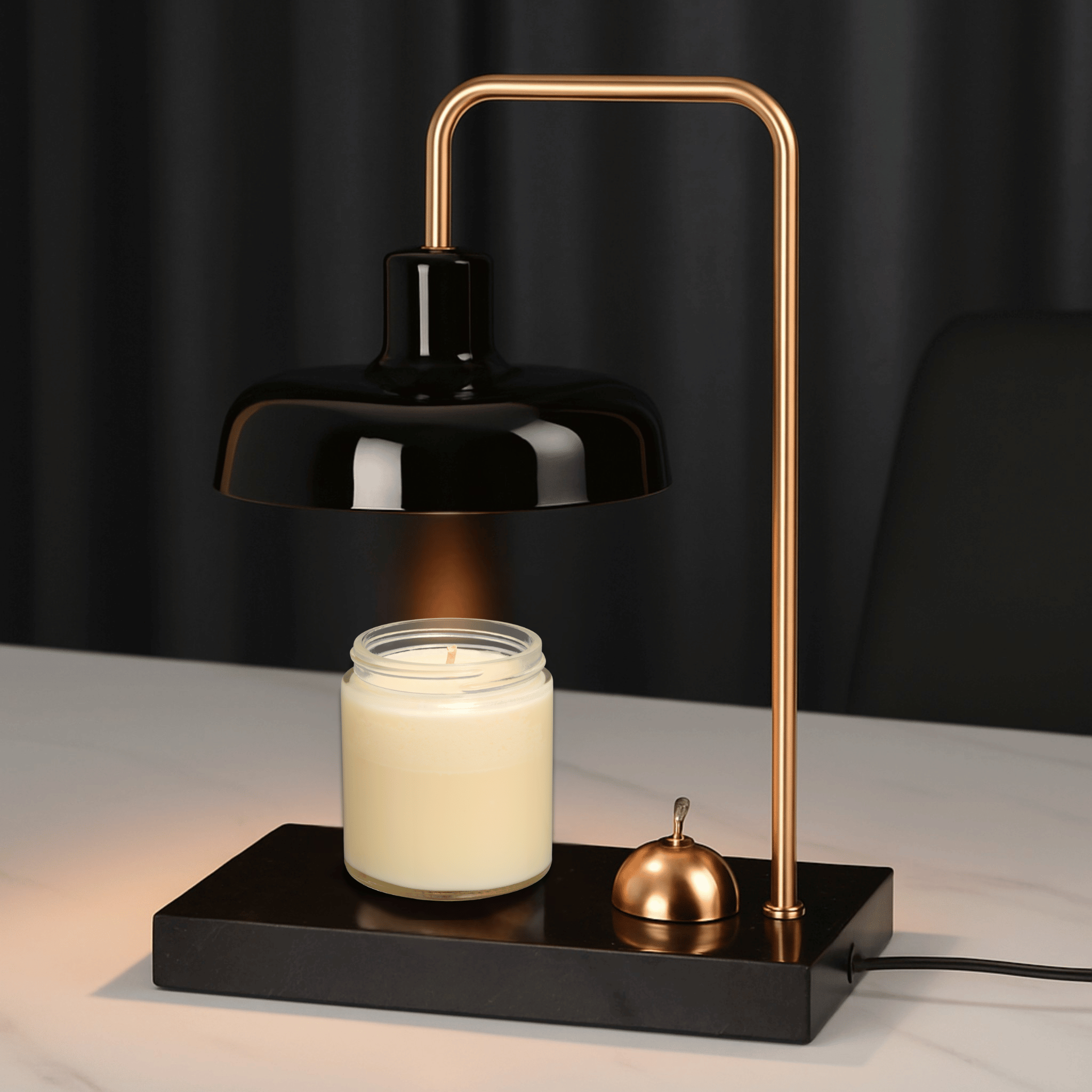 Marble Wax Warmer Lamp – Aromatherapy & Ambiance, Table Lamps, Glödra Nordic Candle Book
