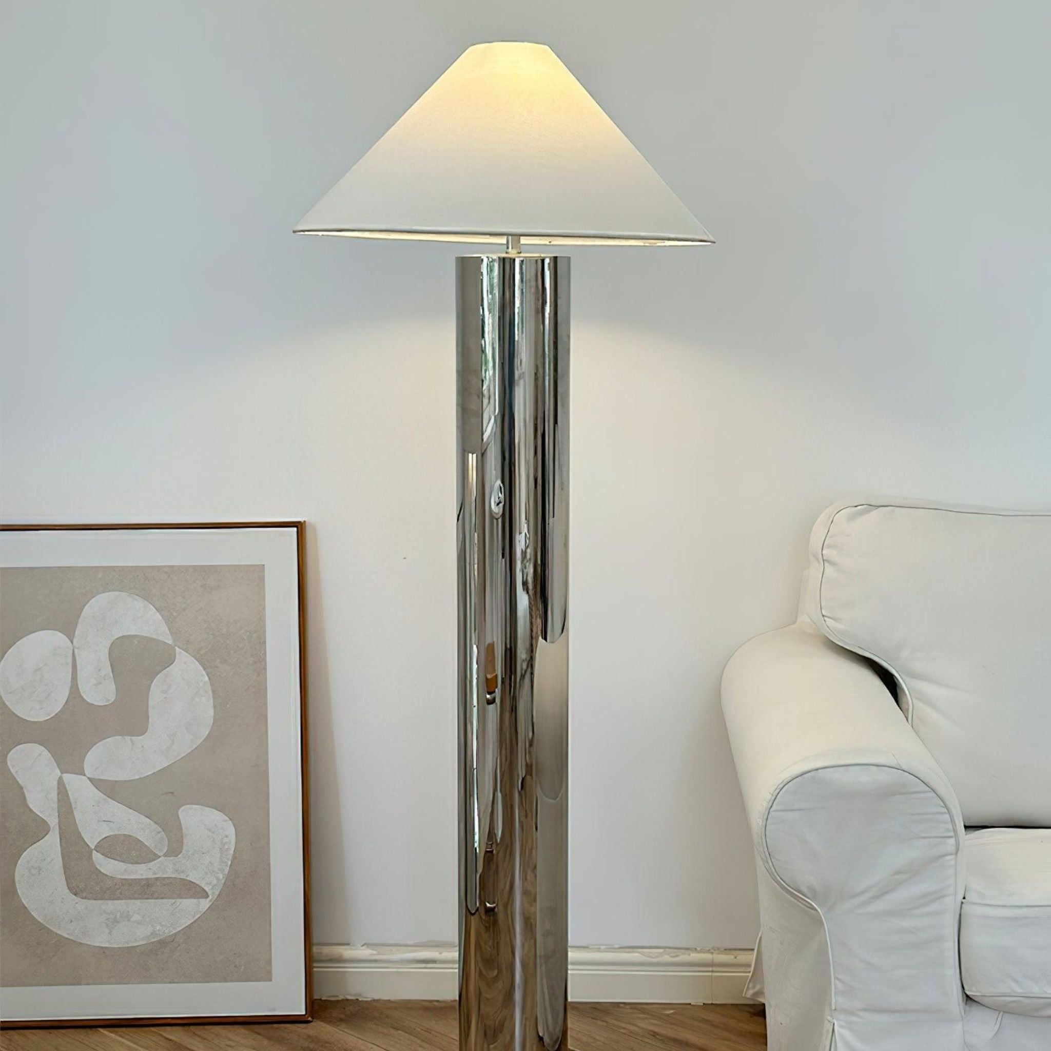 Modern Stainless Steel Floor Lamp — Nordic Design, Lamps, Glödra Sculptural