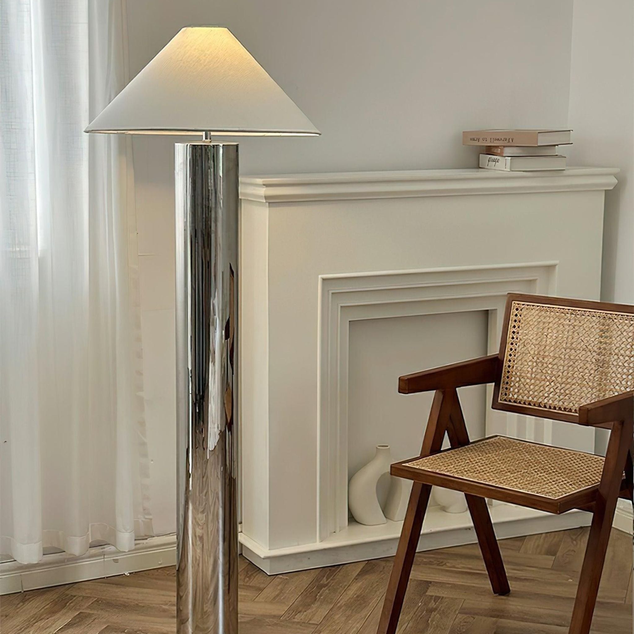 Modern Stainless Steel Floor Lamp — Nordic Design, Lamps, Glödra Sculptural