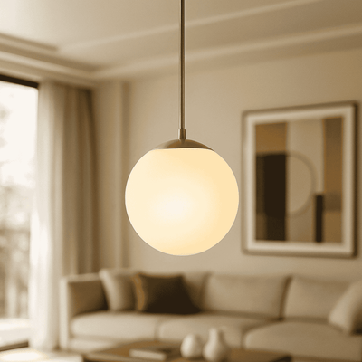 Translation missing: en.Nordic Glass Globe Pendant Light – Warm Ambient Glow, White, Ceiling Fixtures, Glöra Minimalist Lamp