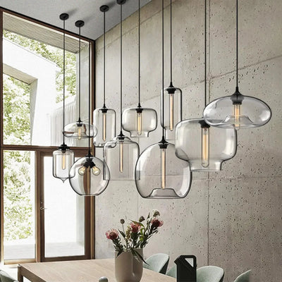 Glora Mouth-Blown Glass Pendant Light Scandinavian, Ceiling Fixtures, Artisan
