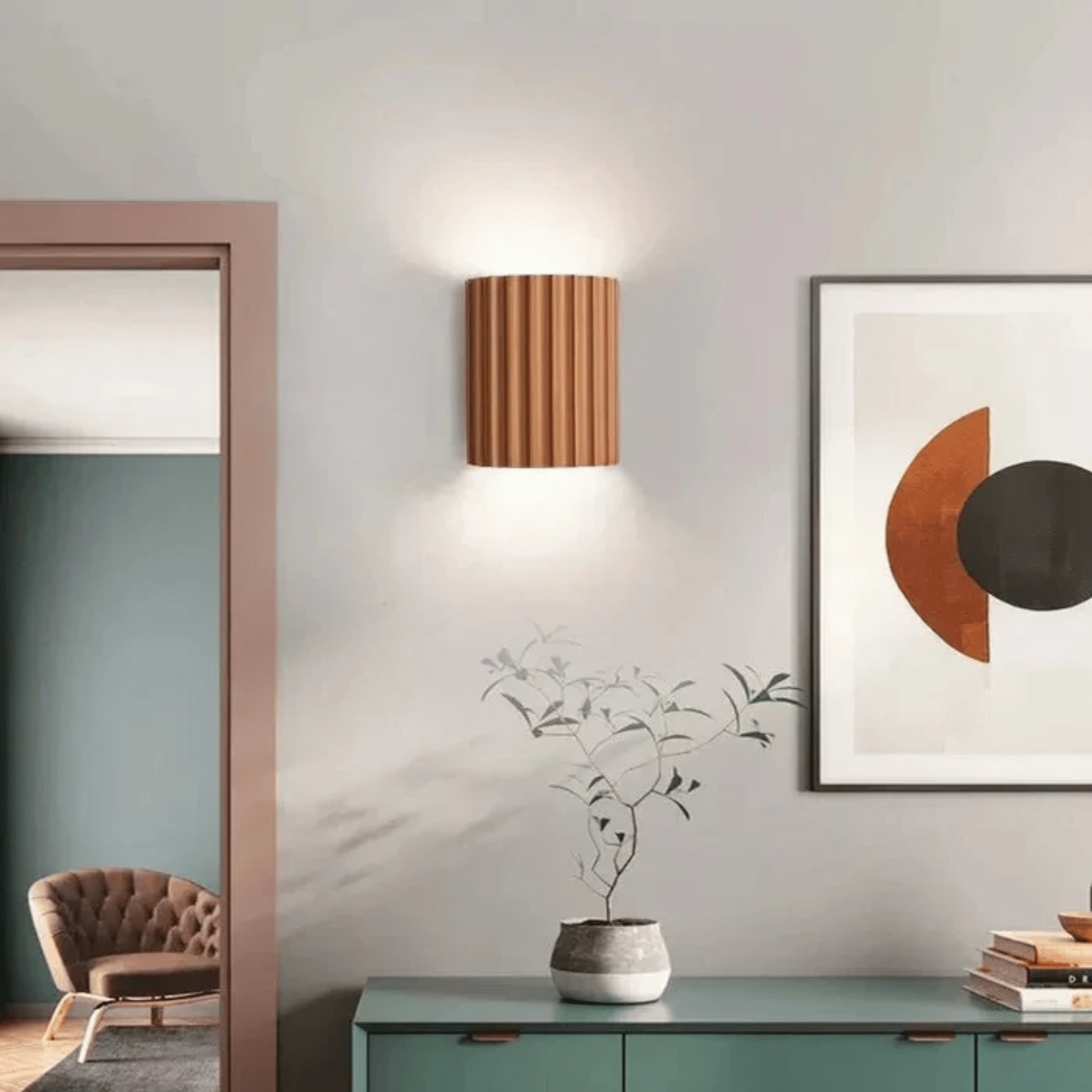 Glora Macaron Resin Nordic Wall Sconce for Bedroom, Light Fixtures, Colorful