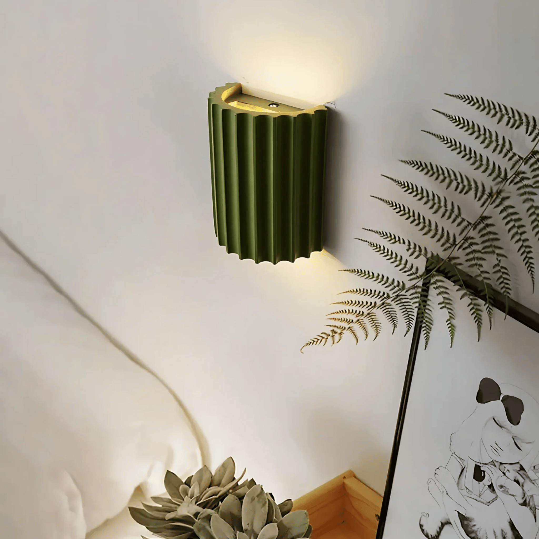 Glora Macaron Resin Nordic Wall Sconce for Bedroom, Light Fixtures, Colorful