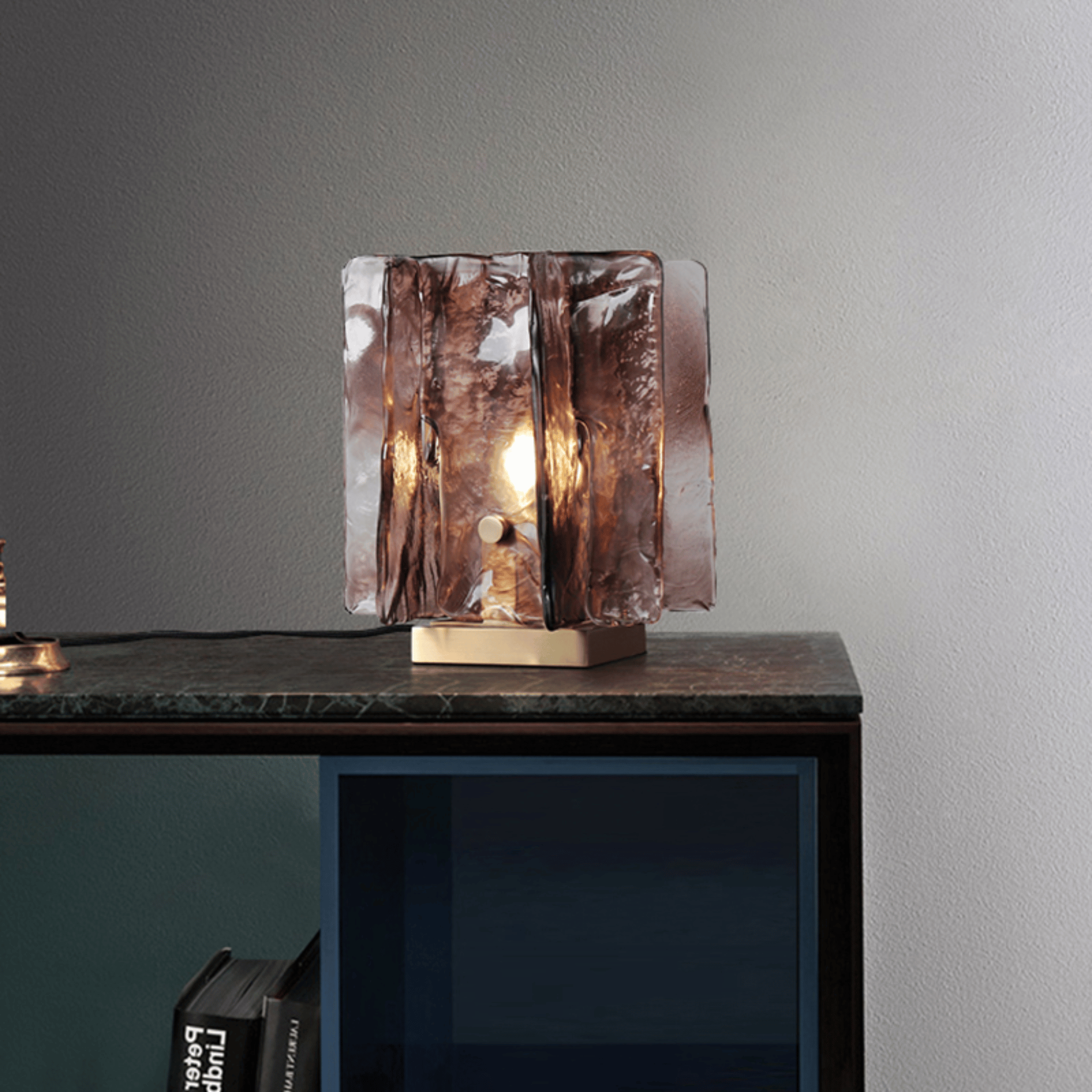 Glora Art Deco Crystal Copper Table Lamp for Home, Lamps, Style