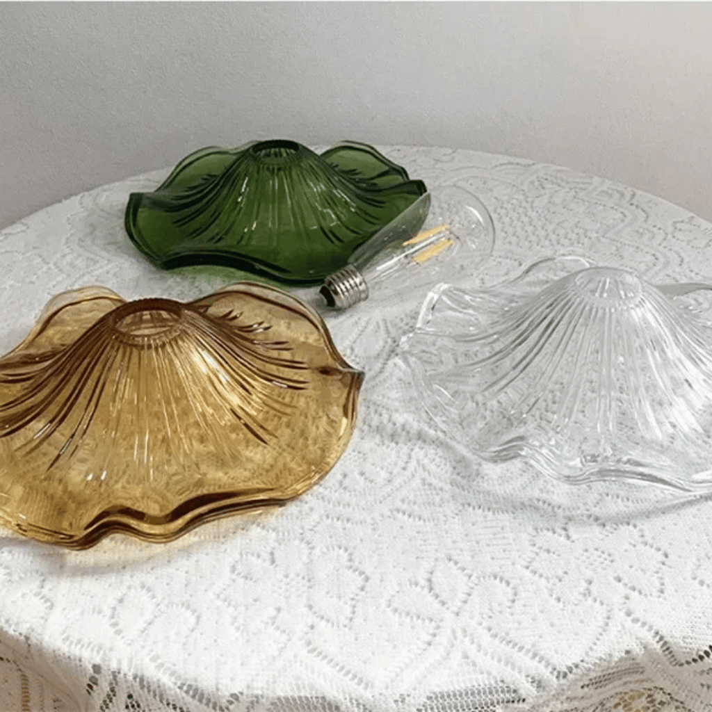 Glora Nordic Glass Pendant Light in Copper Finish, Ceiling Fixtures,