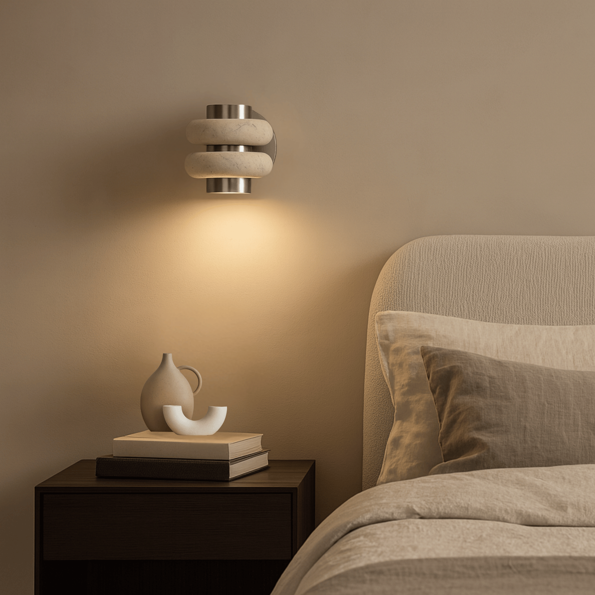 Grenvid Marble Wall Sconce Green Stone LED Lighting, Light Fixtures, Nordic Design