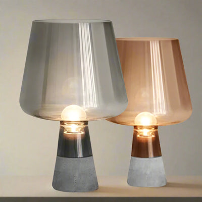 Translation missing: en.Grunda Cement Glass Lamp — Industrial Nordic Style, Table Lamps,