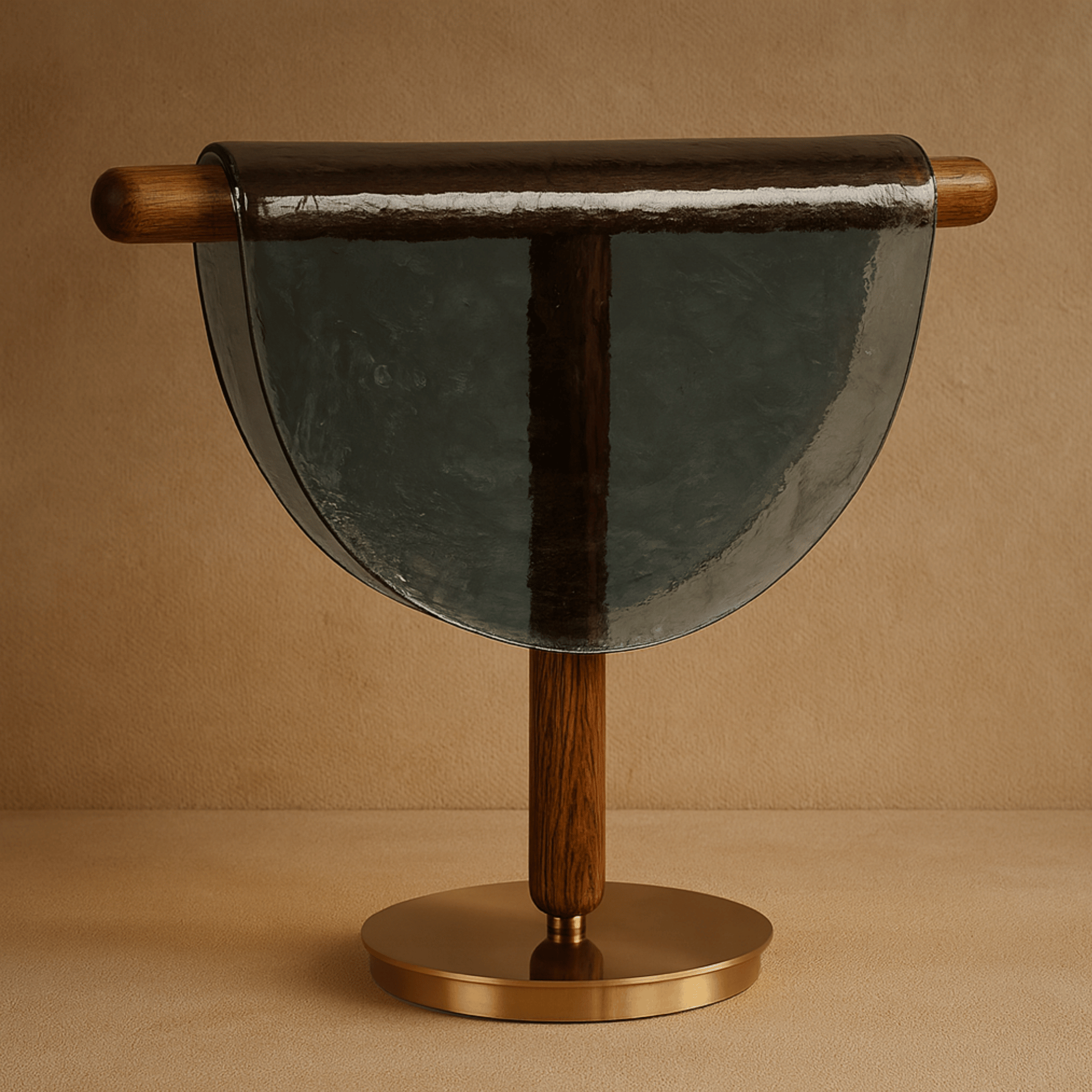 Halvglo Half Moon Amber Glass Table Lamp by Skonne, Lamps, Nordic